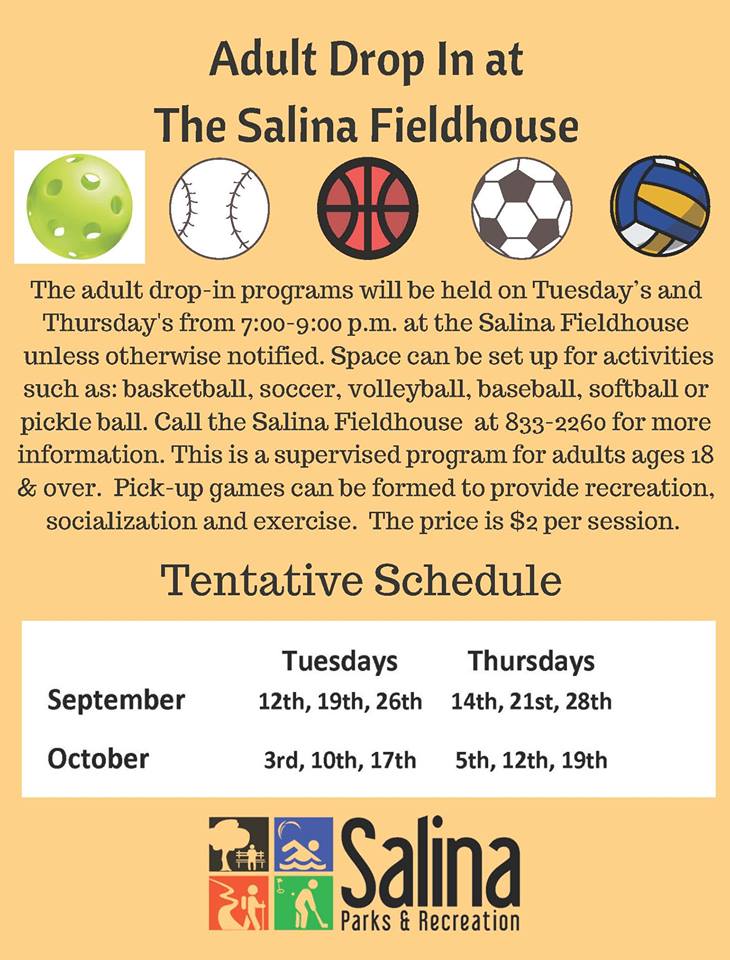 Fieldhouse “Drop In” Program Begins