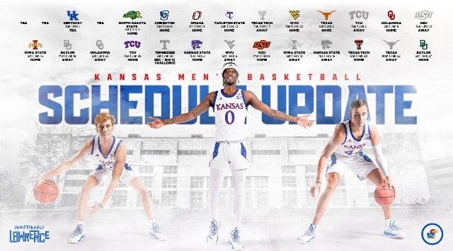 Kansas Basketball Schedule 2022 23 Ku Men's Basketball Announces Revised 2020-21 Schedule