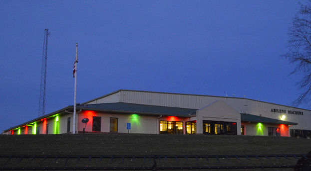 The Abilene Machine main warehouse and headquarters at 407 Old Highway 40, in Solomon, Kansas, was built in 2005, after a fire destroyed the business' management, sales and accounting departments, and one used parts warehouse Aug. 10, 2004. The new facility boasts 39,000 sq. ft. of space for warehousing new aftermarket tractor and combine parts. (Photo by Torey Griffith, Digital Marketing Specialist at Abilene Machine)