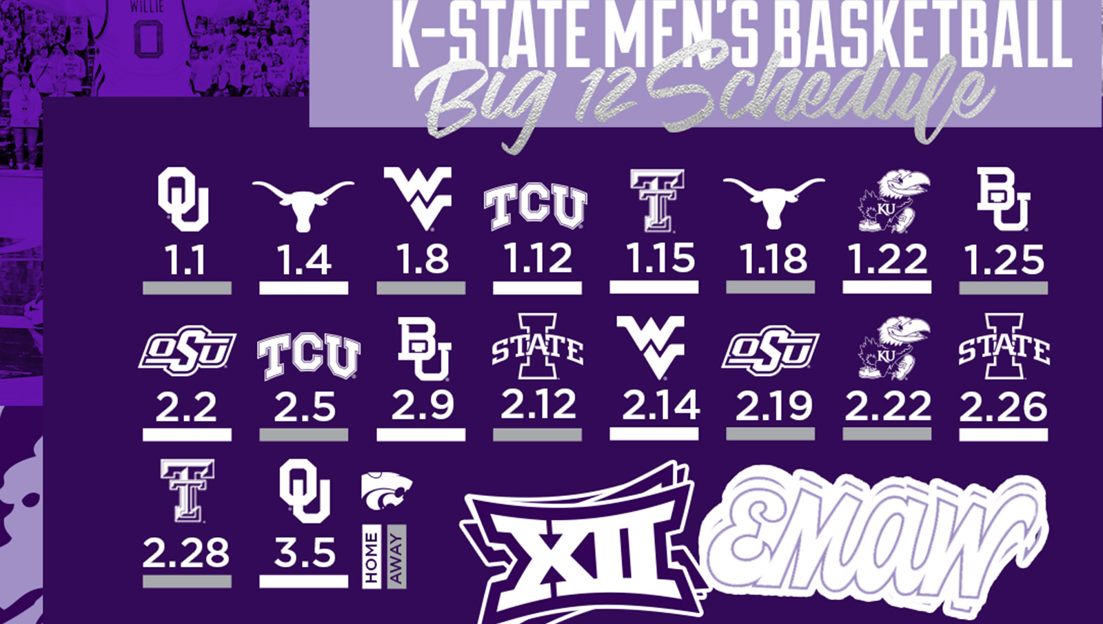 K-State Announces 2022 Big 12 Conference Slate