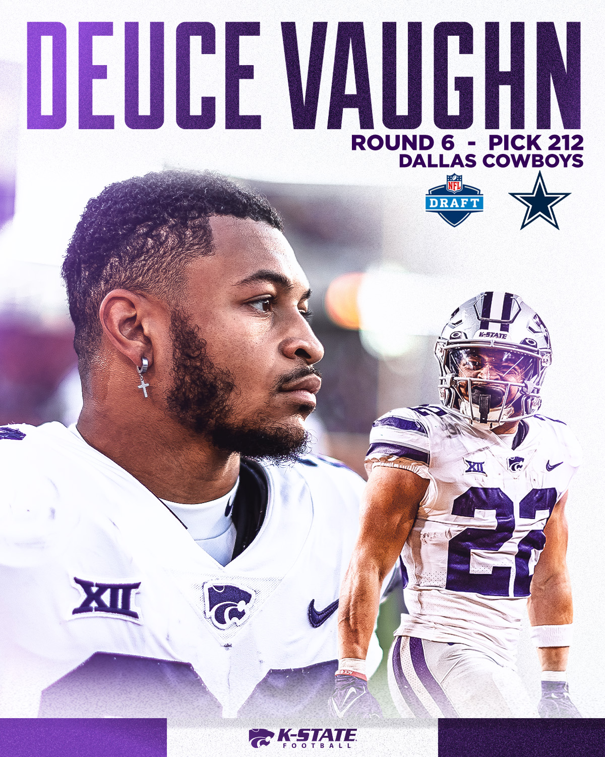 KStates Hayes Vaughn Selected on Final Day of NFL Draft